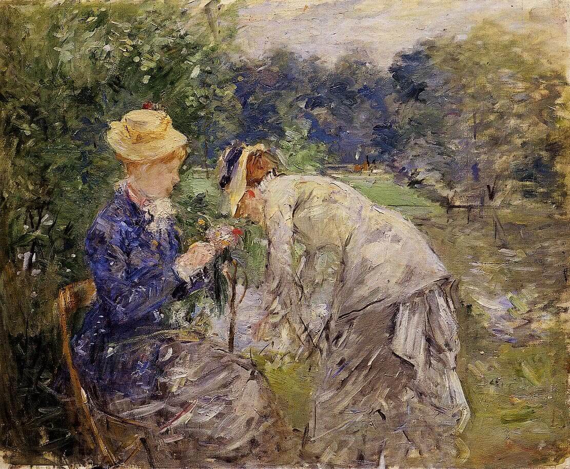 Maak je site met blokken “In het Bois de Boulognee” door Berthe Morisot