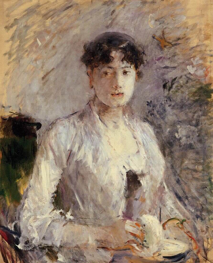 Maak je site met blokken “Jonge vrouw in Mauve” door Berthe Morisot